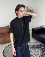 メドローカットハーフジップ半袖Tシャツ