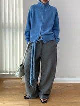 texture cotton sweat banding pants