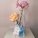 striped flower bag
