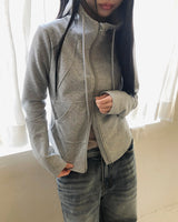 Doming High Neck Hood Zip-Up