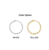 26SS★ [Premium Plating] H Edition AB Round Tag Chain Bracelet