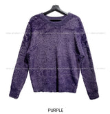 Blow angora round knitwear