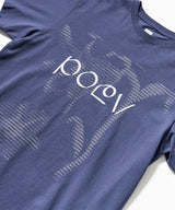 Flower Letter Oversized T-Shirt - Navy