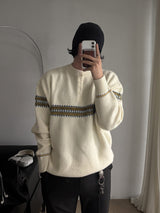 ASCLO チェーンヘンリーネックニット (4color)