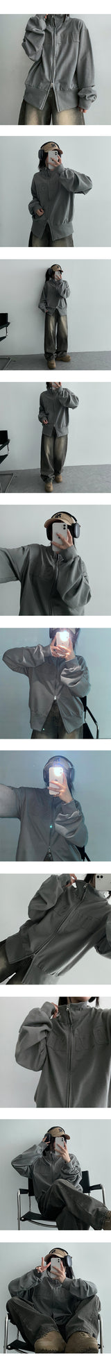 [High quality!] Karen track patch high neck zip-up (3 colors)