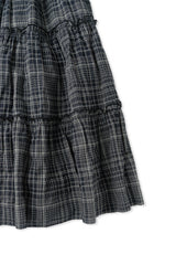 Check frill skirt