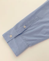 a loosefit cropped shirt, sky blue