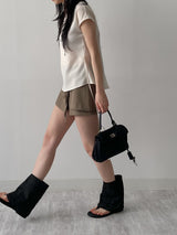 [2way] French Twill Nylon Handbag