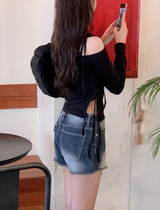 One Shoulder Slit Slim T-shirt (5color)