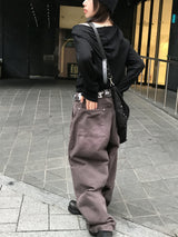 ユニセックスカミヤビンテージスターリベットワイドデニムパンツ