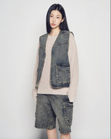 26SS UTILITY DYING DENIM SHORT PANTS