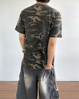 カモフラージュヘンリーネックショートスリーブTシャツ