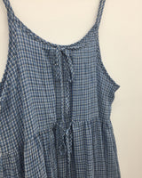 バックレスプレイドワンピース (2color)