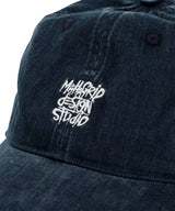 VINTAGE WASHED SLASH LOGO BALL CAP_NAVY