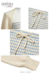 Vanilla Stripe Bolero Top Set
