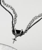 Black Mood Square Chain Necklace