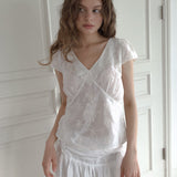 Jacquard floral blouse 