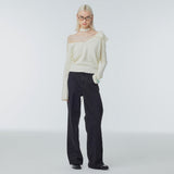 Strap one-shoulder sweater