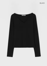 [B-BASIC] テンションスタンダードVネックロングスリーブTシャツ(3 SIZE)