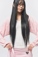 Puff Sleeves Cushion Bolero Pink