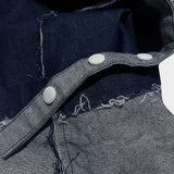 grunge roll-up denim pants_blue