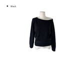 Luke One-Shoulder Boat Neck Loose Fit Knit