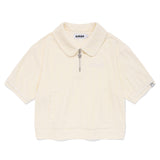 COLLAR TERRY HALF ZIP UP [IVORY]