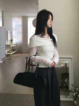 Contour belted wide slacks