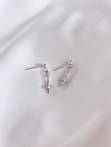 Single star Earrings - Silver