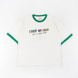 インターナルコンフリクトストリバーリンガーアイボリーボクシーオーバーサイズTシャツ