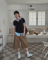 スツールサイドディープタックチノパンツ