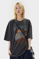 ザワイルドプリントオーバーTシャツ -グランジ