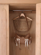 Ribbon duffel bag_caramel brown