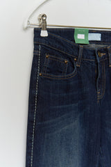 (W) Sen Low-rise Bootscut Denim Dark Blue