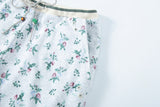 floral terry pants grey
