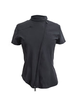  CURVED ZIP-UP SHIRT . COOL BLACK