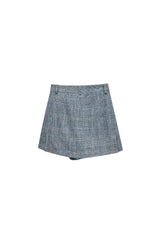 CHERISH TWEED SKIRT PANTS / SKY BLUE