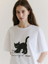 ROLA CAT FRIENDS LOOSE FIT T-SHIRT WHITE