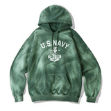 USN VTG DYEING HOODIE DUSTY GREEN
