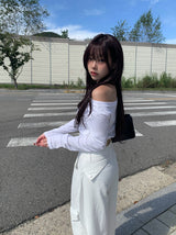 ハードスクエアレザーベルトショルダーバッグ
