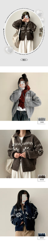 Chenly Nordic Two Way Knitwear Zip-Up