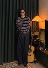 Washed denim pants 