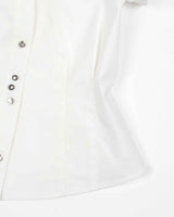 DOZI - Puffed Button Up Shirt _ WHITE