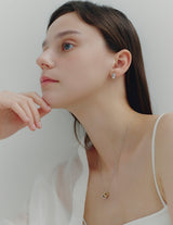 26SS★ Volume Square (W) One-Touch Earrings