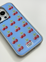 フルーツテトリスエポキシーシルバーケース - cherry