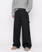 (UNISEX) Flame Double Knee Cotton Pants