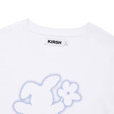 WITTY BUNNY CROP MODAL T-SHIRT [WHITE]