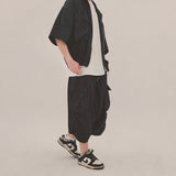 street shape capri shorts_black