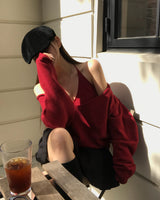 Vネックニット & タンクトップセット