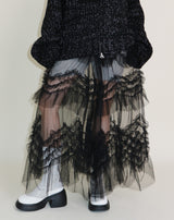 Hayley Cancanシースルーレースロングスカート